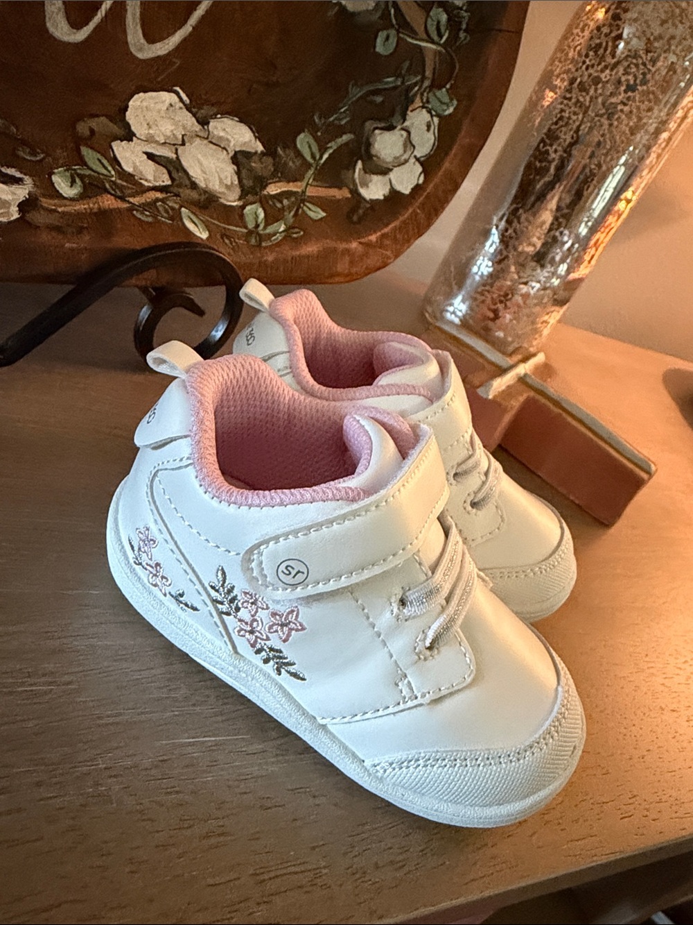 Stride Rite White and Pink High-Tops